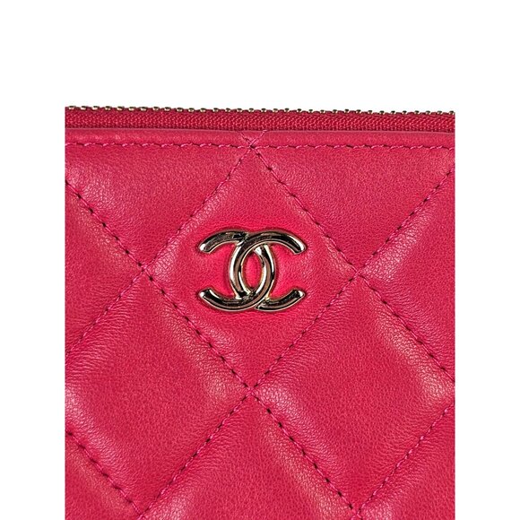 CHANEL Lambskin Pouch Clutch Leather Medium O Case Quilted Matelasse CC Dust Bag - Picture 6 of 16